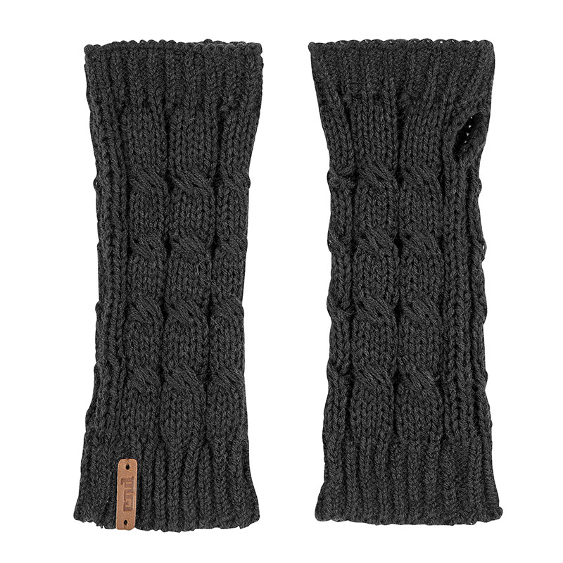Mitones relieve trenzas NEGRO