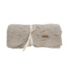 Merino wool blend openwork shawl NOUGAT