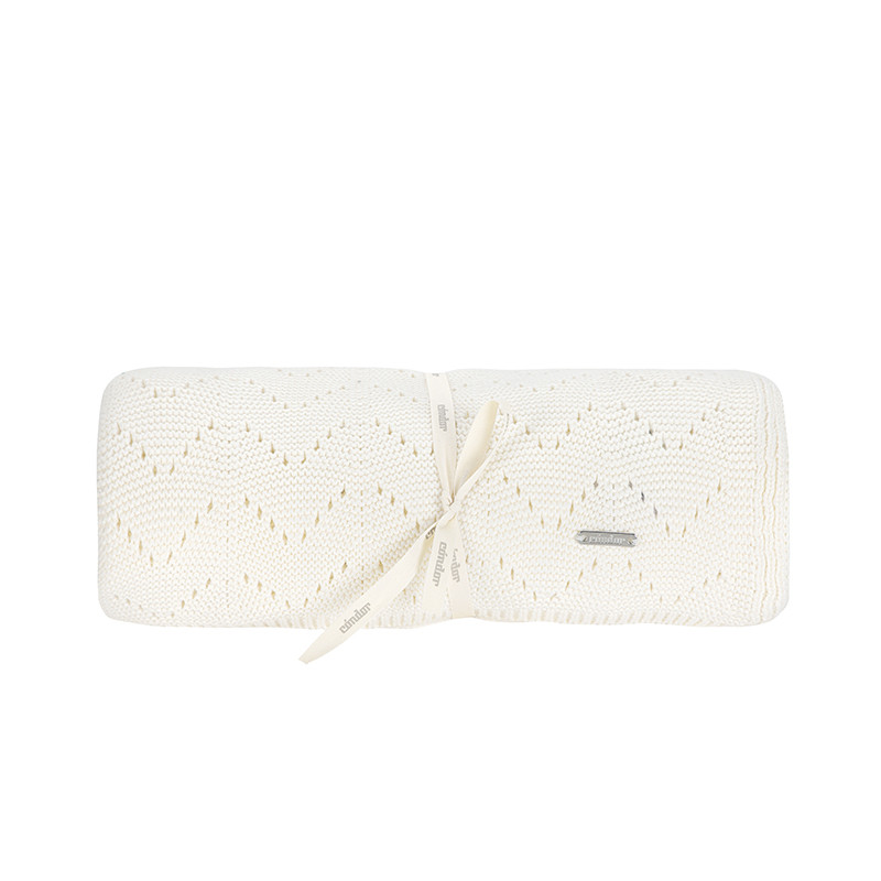 Châle point mousse ajouré CREME