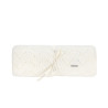 Openwork garter stitch shawl CREAM