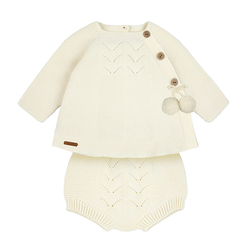 Conjunto punto bobo calado (jersey borlas+culote) CAVA