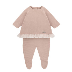 Conjunto punto bobo con tul...