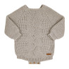 Merino wool blend knitted braided shortie NOUGAT