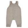 Merino wool blend braided baby romper NOUGAT