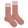 Calze lunghe sport 3 strisce, suola in spugna TERRACOTA