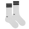 Calze lunghe sport 3 strisce, suola in spugna BIANCO