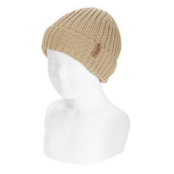 Merino wool-blend fold-over...