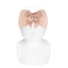 Merino wool blend openwork headband NUDE