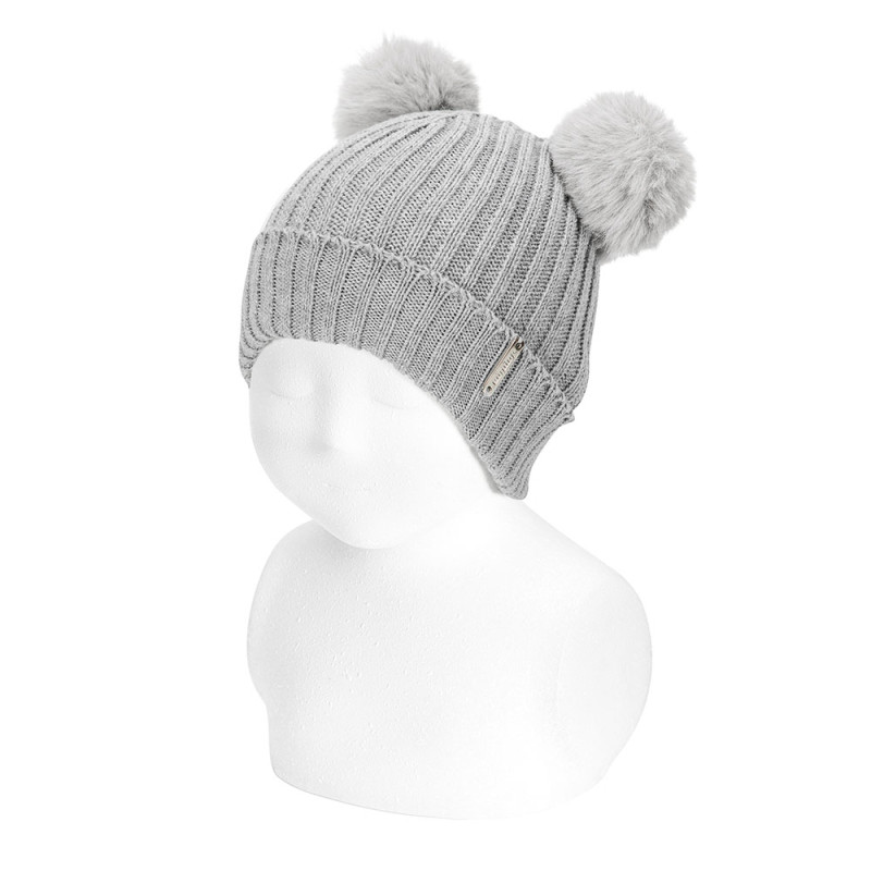 Gorra nadó canalé amb dues borles de pèlsintètic ALUMINI