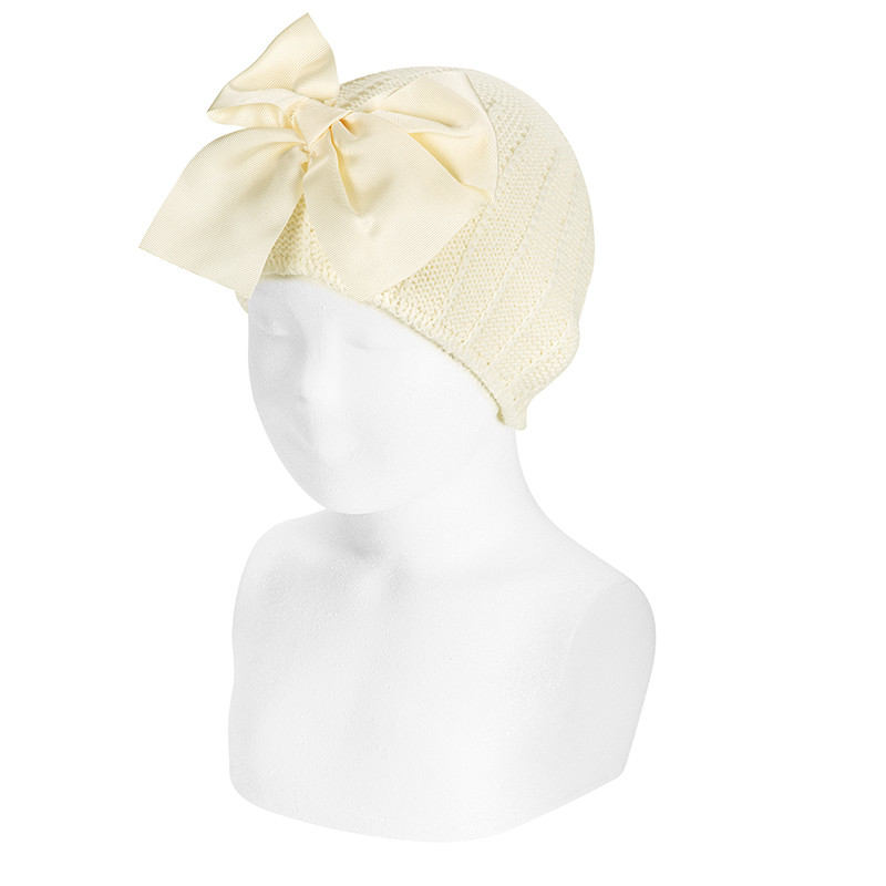Gorra punt malles girades amb llaç gran CAVA