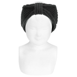 Turbante punto inglese NERO