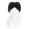 Knotted sand stitch hair turban BLACK