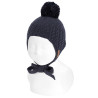 Gorra nadó amb relleu, orelleres i borlagran BLAU MARI