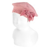 Boina malla girada amb llaç de vellut ROSA MAQUILLATGE