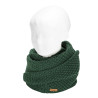 Bulky sand stitch infinity snood-scarf BOTTLE GREEN