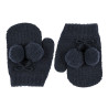 Mitaines avec doit et pompoms BLEU MARINE
