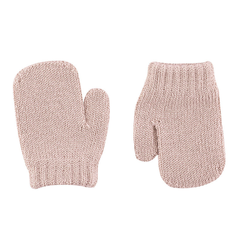 Manoplas con dedo mezcla lana merino NUDE