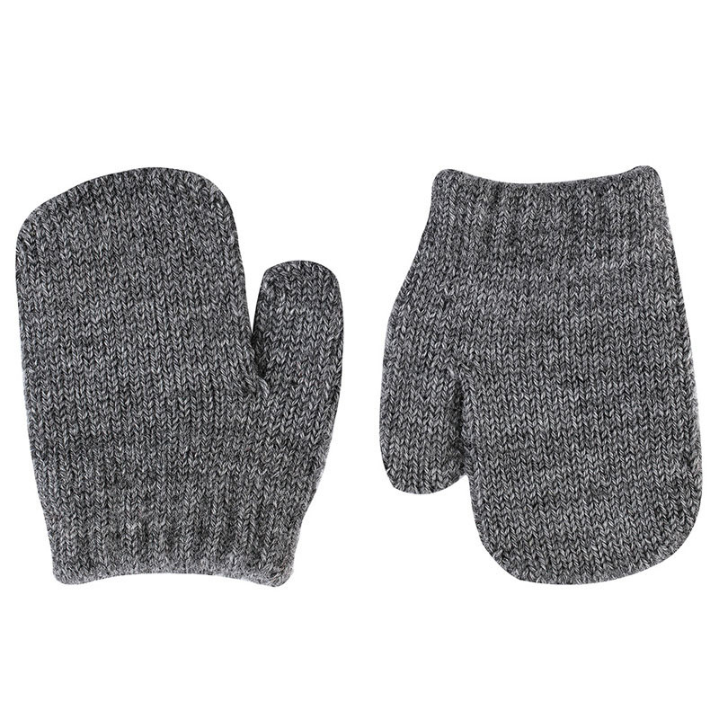Muffole con pollice in misto lana merino GRIGIO CHIARO