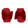 Muffole con pollice con fiocco velluto RED VELVET