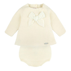 Velvet bow set (sweater +...