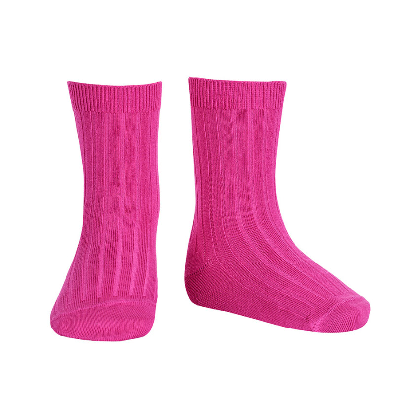 Basic rib short socks BUGAMBILIA