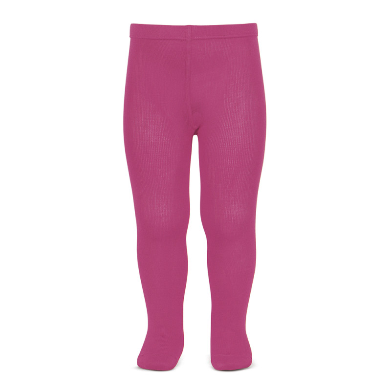 Plain stitch basic tights BOUGANVILLE