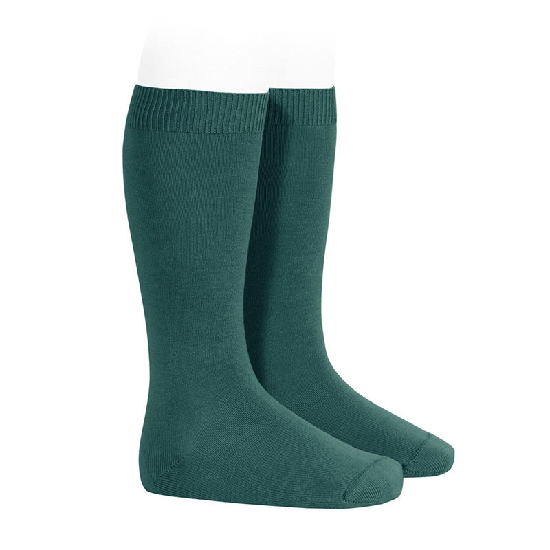 Chaussettes hautes basiques unies PETROLE