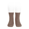 Plain stitch basic short socks PRALINE