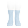 Plain stitch basic short socks BABY BLUE