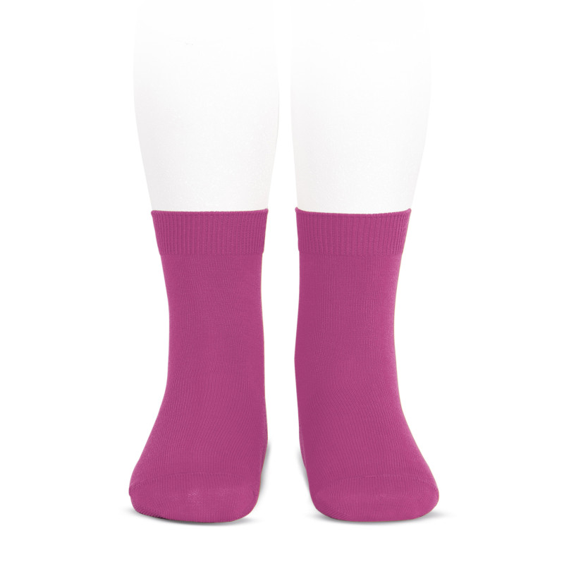 Plain stitch basic short socks BUGAMBILIA