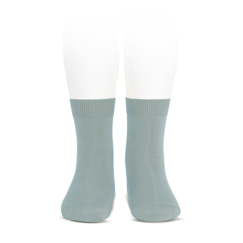 Plain stitch basic short socks DRY GREEN