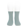 Plain stitch basic short socks DRY GREEN