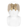 Fascia capelli filo brillante e fiocco grosgrain BEIGE