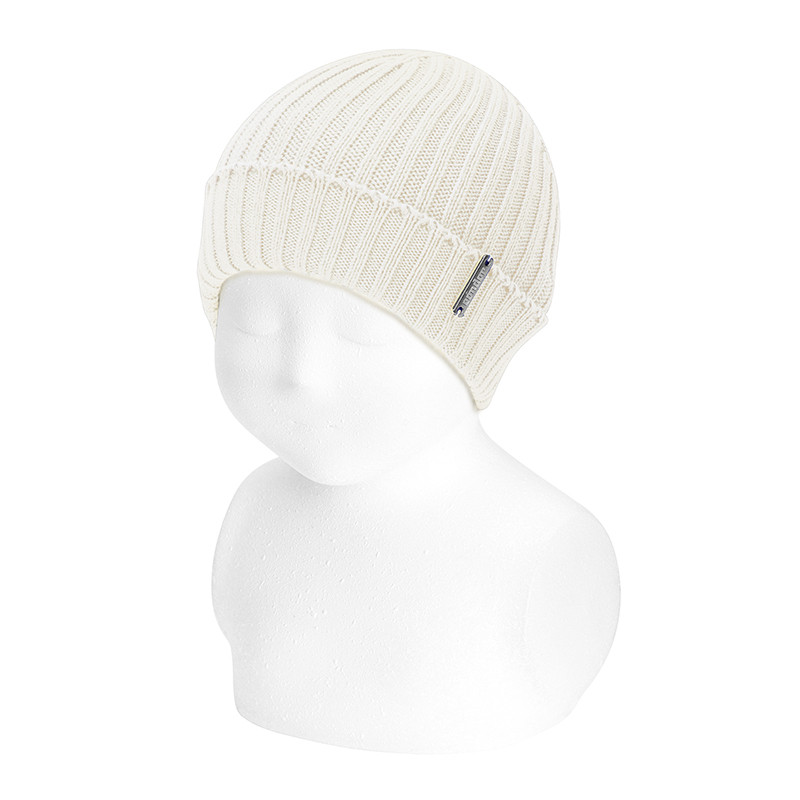 Baby rib knit hat CREAM