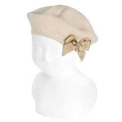 Garter stitch beret with...