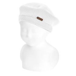 Béret point mousse BLANC