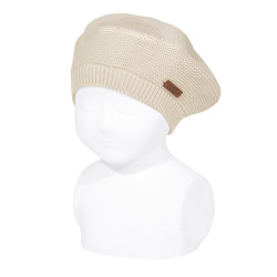Garter stitch beret LINEN