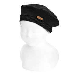Béret point mousse NOIR