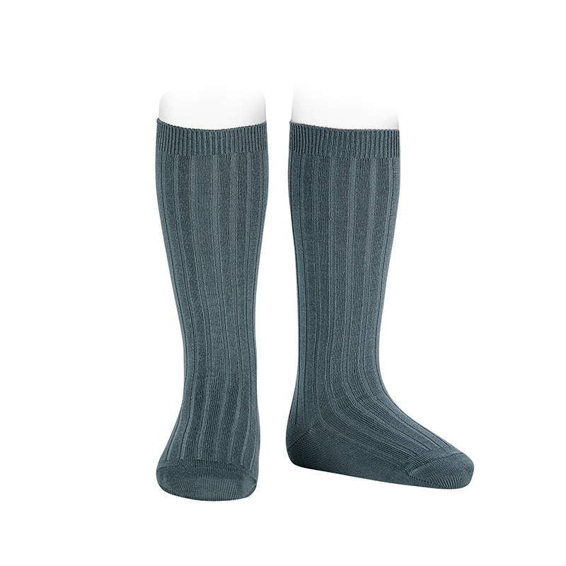 Chaussettes hautes côtelées ZINC