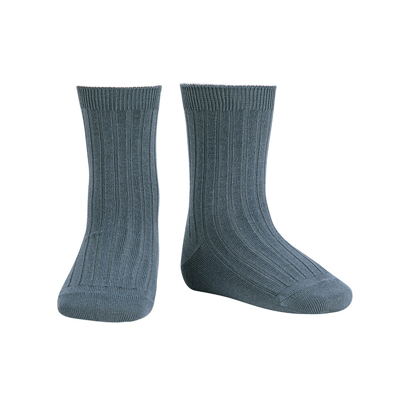 Basic rib short socks ZINC