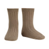 Calze corte basic a coste VISONE