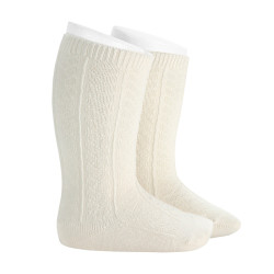 Calze lunghe con trecce LATTE