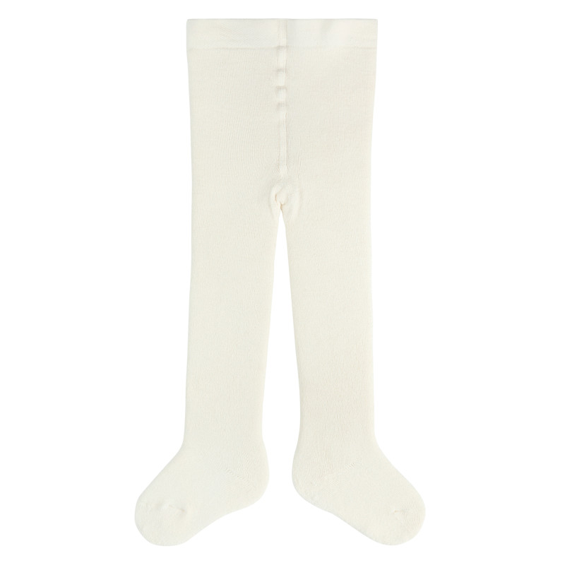 Collants misto lana merino, interno in spugna PANNA