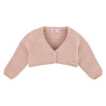 Garter stitch bolero cardigan OLD ROSE