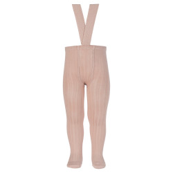 Rib tights with elastic...