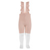 Leggings da ciclista bebè con bretelle elastiche ROSA ANTICO