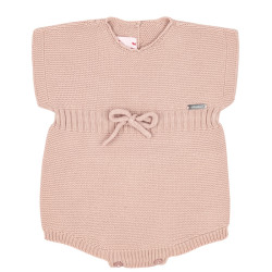 Garter stitch romper with...