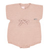 Pelele punto bobo con canalé y cordón encintura ROSA EMPOLVADO