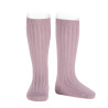 Chaussettes hautes côtelées NACRE DE PERLE
