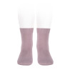 Chaussettes courtes unies basiques NACRE DE PERLE